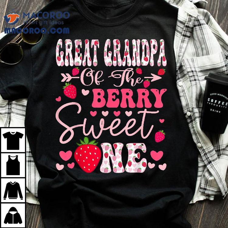 Great Grandpa Of The Berry Sweet One Strawberry 1st Birthday Shirt Great Grandpa Of The Berry Sweet One Strawberry 1st Birthday Shirt