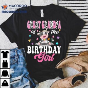 Great Grandpa Of The Birthday Girl Cute Cow S Tshirt