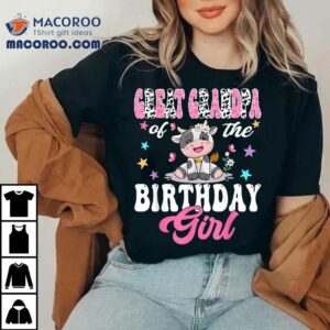 Great Grandpa Of The Birthday Girl Cute Cow 1st Shirt 2 Great Grandpa Of The Birthday Girl Cute Cow S Tshirt