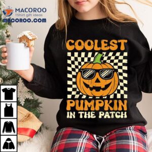 Groovy Coolest Pumpkin In The Patch Toddler Boys Halloween Shirt