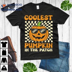 Groovy Coolest Pumpkin In The Patch Toddler Boys Halloween Shirt
