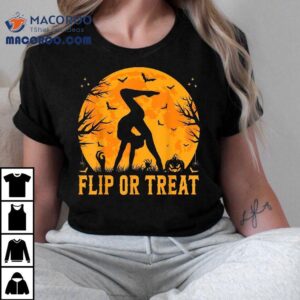 Gymnastics Halloween Flip Or Treat Shirt