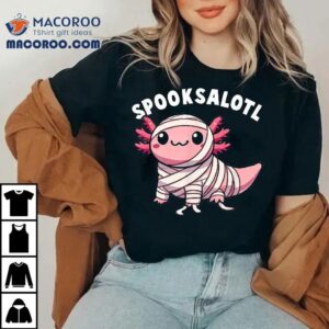 Halloween Axolotl Spooksalotl Funny Kids Shirt