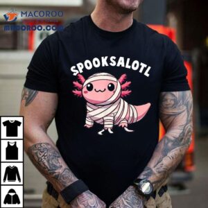 Halloween Axolotl Spooksalotl Funny Kids Tshirt