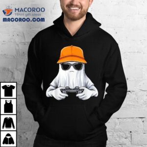 Halloween Boys Kids Ghost Gamer Scary Controller Gaming Shirt