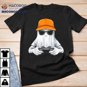 Halloween Boys Kids Ghost Gamer Scary Controller Gaming Shirt