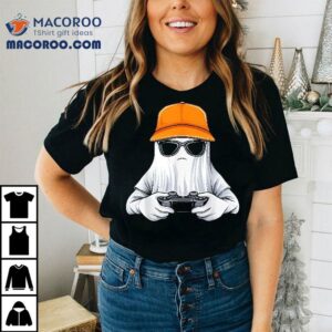 Halloween Boys Kids Ghost Gamer Scary Controller Gaming Tshirt