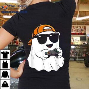 Halloween Boys Kids Ghost Gamer Scary Costume Gaming Tshirt
