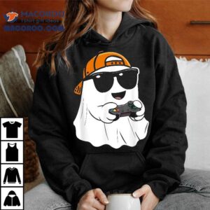 Halloween Boys Kids Ghost Gamer Scary Costume Gaming Tshirt