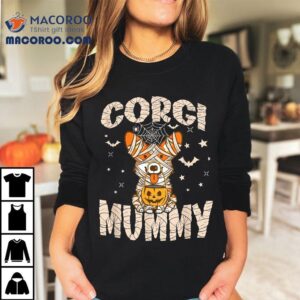 Halloween Costume Dog Lover Owner Outfit Adult Corgi Mummy Shirt