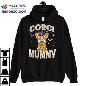 Halloween Costume Dog Lover Owner Outfit Adult Corgi Mummy Tshirt