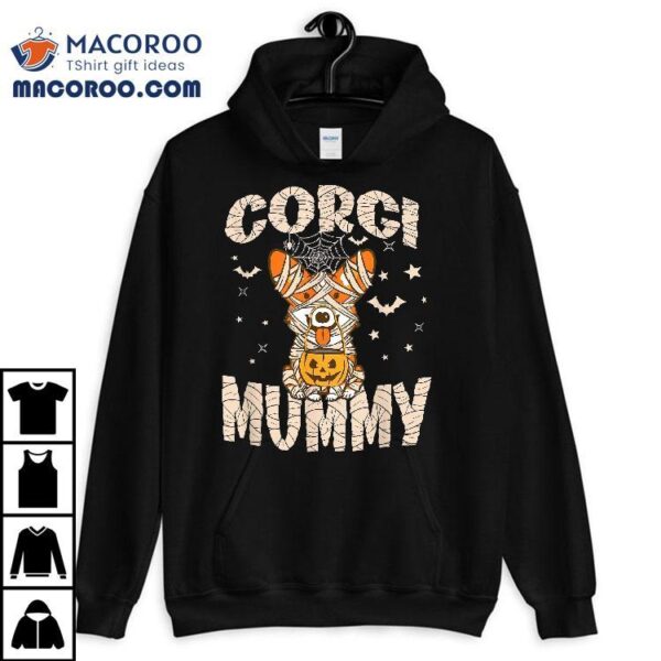 Halloween Costume Dog Lover Owner Outfit Adult Corgi Mummy Shirt