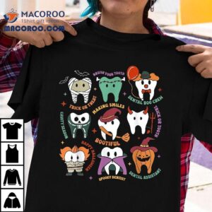Halloween Dental Boo Crew Dentist Costume Teeth Tshirt