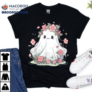 Halloween Shirt Floral Ghost Costume Girls