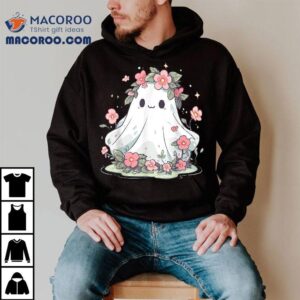 Halloween Shirt Floral Ghost Costume Girls