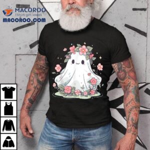 Halloween Floral Ghost Costume Girls Tshirt