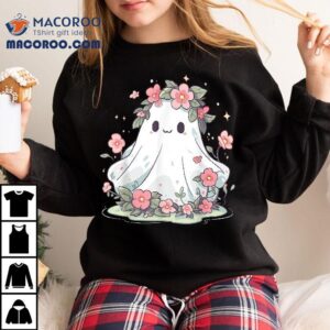 Halloween Floral Ghost Costume Girls Tshirt
