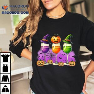 Halloween For Red Wine Glasses Funny Tshirt