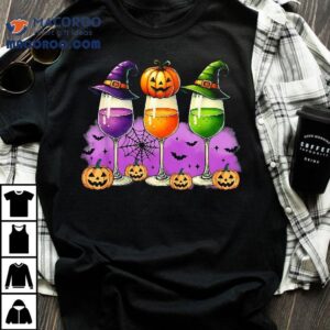 Halloween For Red Wine Glasses Funny Tshirt