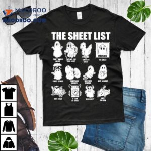 Halloween Funny Boo Sheet The List Tshirt