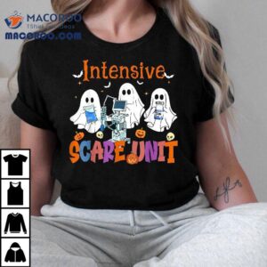 Halloween Intensive Care Scare Unit Ghost Nurse Icu Nursing Shirt