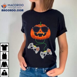 Halloween Jack O Lantern Gamer Boys Kids Funny Shirt