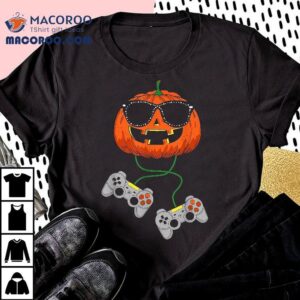 Halloween Jack O Lantern Gamer Boys Kids Funny Tshirt