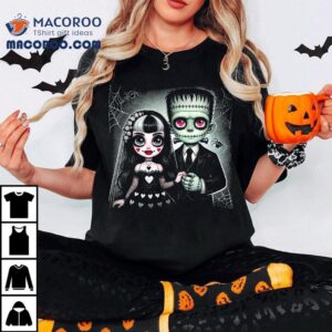 Halloween Lovers Frankenstein Skeleton For Family Tshirt