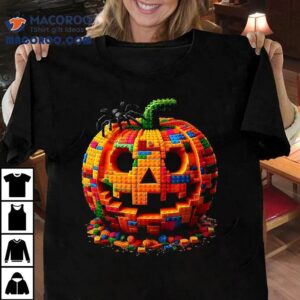 Halloween Master Builder Pumpkin Kids Building Blocks Bricks Shirt