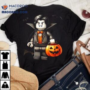 Halloween Master Builder Vampire Kids Building Blocks Bricks Tshirt