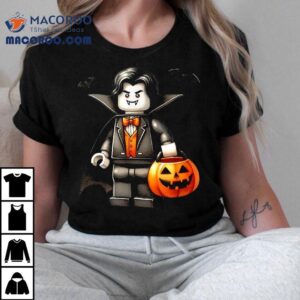 Halloween Master Builder Vampire Kids Building Blocks Bricks Tshirt