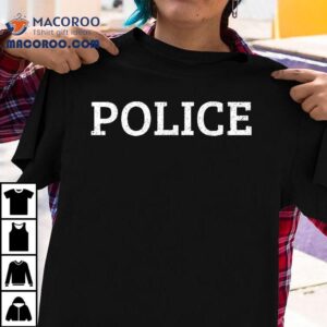 Halloween Policeman Costume Police Officer Tshirt