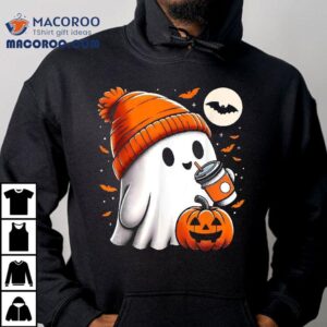 Halloween Shirts For Ghost Drinking Coffee Shirt
