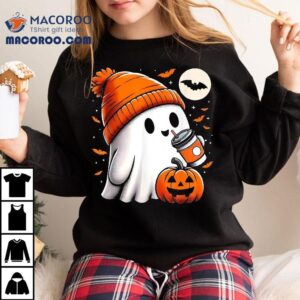 Halloween Shirts For Ghost Drinking Coffee Shirt