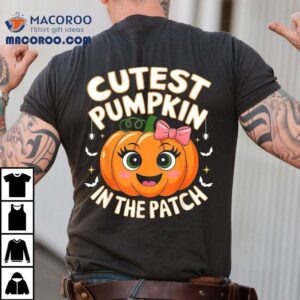 Halloween Shirts For Girls Kids Cutest Pumpkin In The Patch Shirt