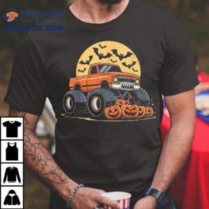 Halloween Shirts For Kids Boys Monster Truck Pumpkins Shirt