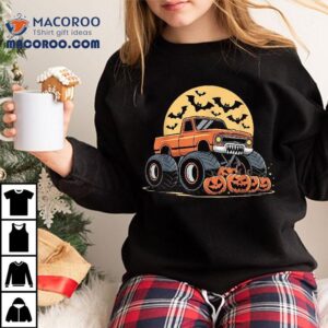 Halloween Shirts For Kids Boys Monster Truck Pumpkins Shirt