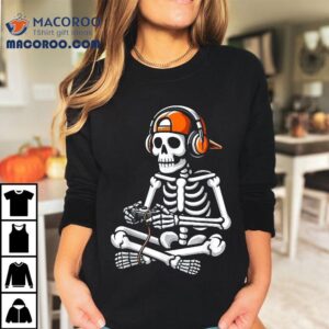 Halloween Shirts For Kids Toddler Skeleton Gamer Gaming Boys Shirt