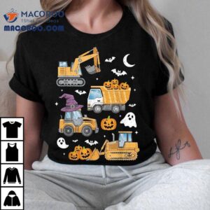 Halloween Shirts For Kids Toddlers Construction Trucks Boys Shirt