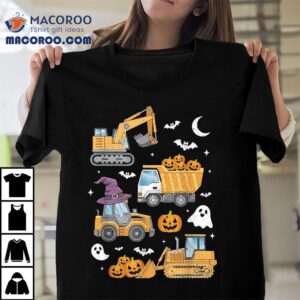 Halloween S For Kids Toddlers Construction Trucks Boys Tshirt