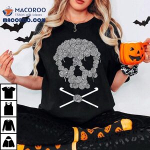 Halloween Skull Crochet Lovers Yarn Funny Skeleton Shirt