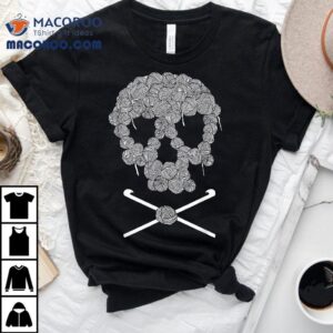 Halloween Skull Crochet Lovers Yarn Funny Skeleton Shirt