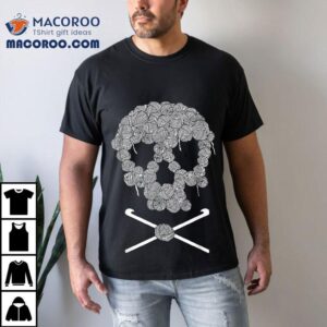 Halloween Skull Crochet Lovers Yarn Funny Skeleton Tshirt