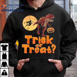 Halloween T Rex Dinosaur Trick Or Treat Pumpkin Funny Tshirt
