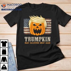 Halloween Trumpkin Vintage Us Flag Funny Shirt