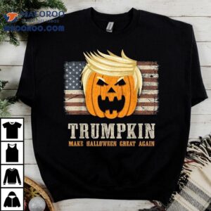 Halloween Trumpkin Vintage Us Flag Funny Tshirt