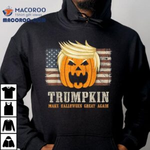 Halloween Trumpkin Vintage Us Flag Funny Tshirt