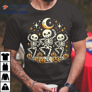 Happy Dancing Skeleton Halloween Pumpkin ‘s Fall Gift Shirt