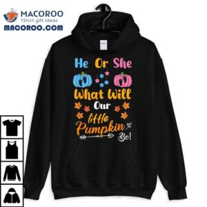 He Or She What Will Our Little Pumpkin Be Thanksgiving Funny Shirt