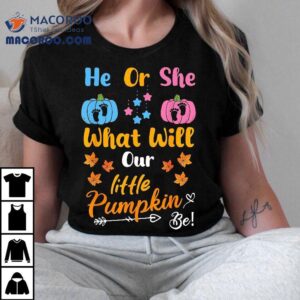 He Or She What Will Our Little Pumpkin Be Thanksgiving Funny Tshirt
